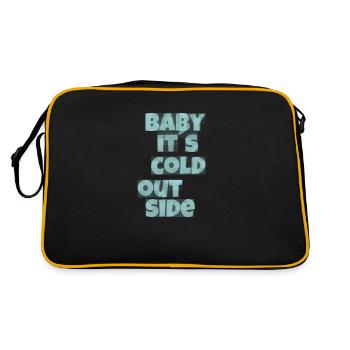 baby its cold - Retro Tasche - Schwarz/Gold - Hinten
