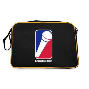 NBArtist Natural Born Artist Vollblutmusiker Hoch - Retro Tasche - Schwarz/Gold - Hinten