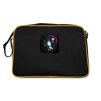 Der kleine Zauberer - Retro Tasche - Schwarz/Gold - Hinten