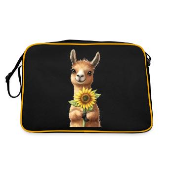 Schwein - Retro Tasche - Schwarz/Gold - Hinten