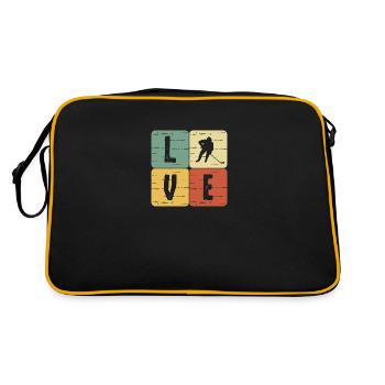 Eishockey - Retro Tasche - Schwarz/Gold - Hinten