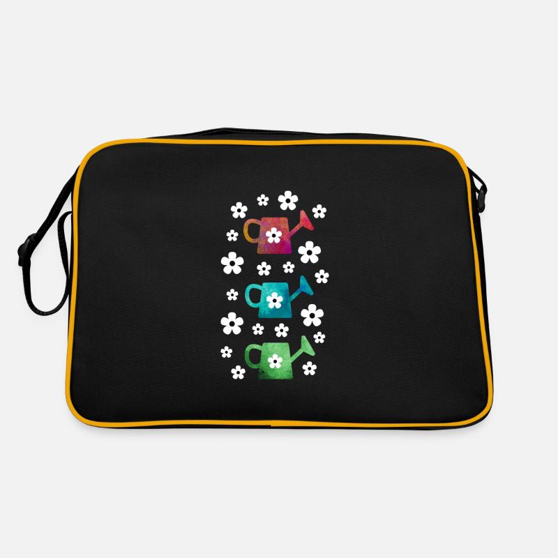 Watering can with flowers Retro Bag