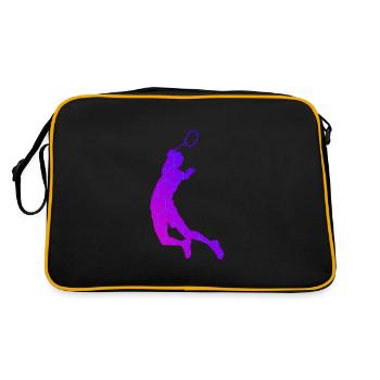 Joueuse de badminton Badminton Badminton Badminton - Sac Retro - noir/or - Dos