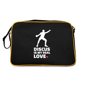 Diskus - Retro Tasche - Schwarz/Gold - Hinten