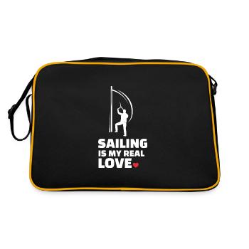 J’adore la voile - Sac Retro - noir/or - Dos