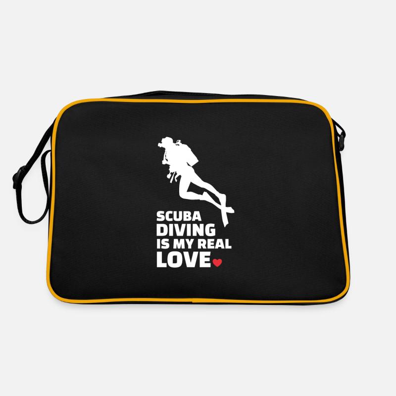 Ich Liebe Scuba -Tauchen Retro Tasche