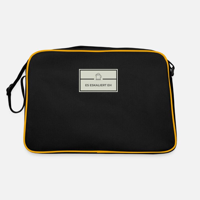 Es Eskaliert - Retro Tasche - Schwarz/Gold