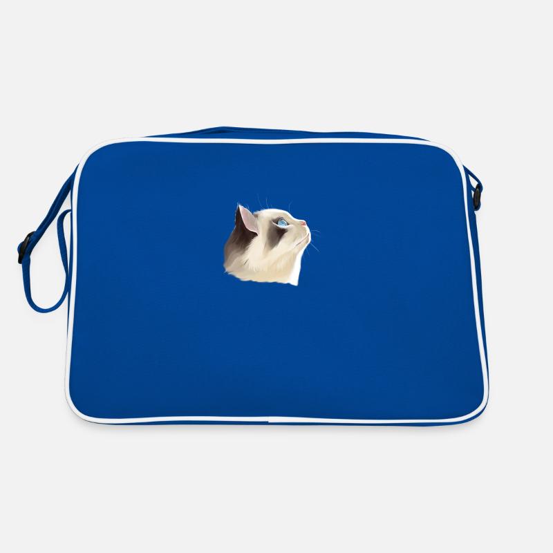 Hochschauende Katze Retro Tasche