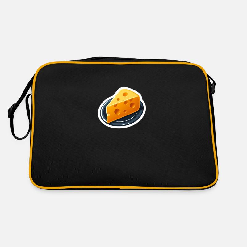 Alles Käse - Retro Tasche - Schwarz/Gold
