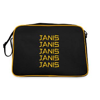 Prénom Janis - Sac Retro - noir/or - Dos