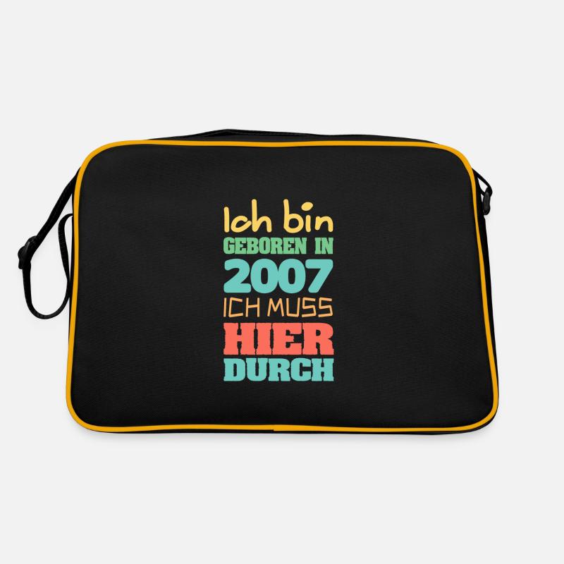 geboren 2007 Retro Tasche
