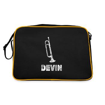 Gift for Devin - Retro Bag - black/gold - Back