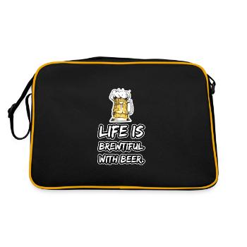 Beer T shirt - Retro Bag - black/gold - Back