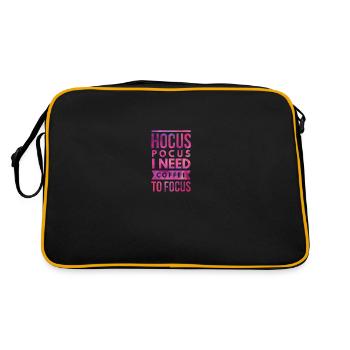 Hocus Pocus, i need coffee to focus. - Retro Bag - black/gold - Back