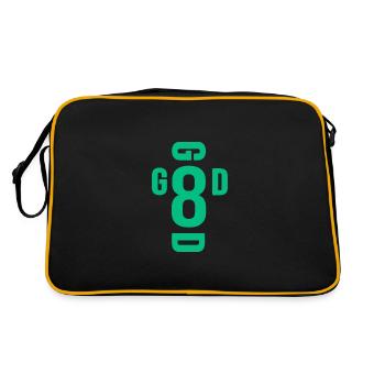 Jesus Christ "good god" belief in God bibelfers - Retro Bag - black/gold - Back