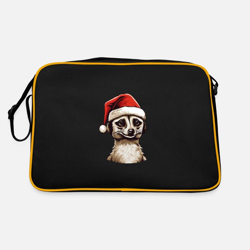Erdmännchen Weihnachten Tier Kopf Retro Tasche