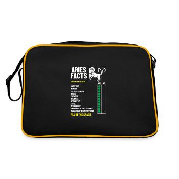 Zodiac sign Aries - Retro Bag - black/gold - Back