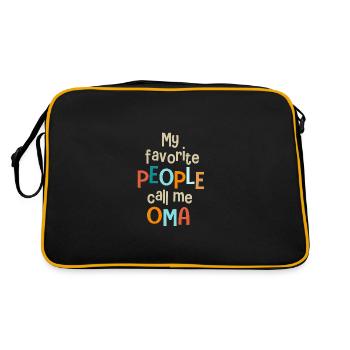 My favorite people call me OMA Grandma - Retro Bag - black/gold - Back