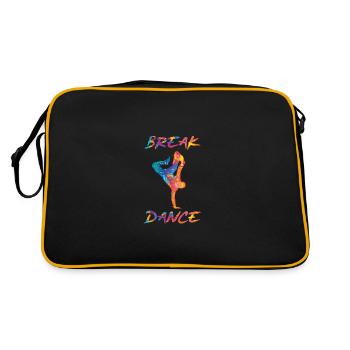 Breakdance breaker bboy hip hop - Retro Tasche - Schwarz/Gold - Hinten