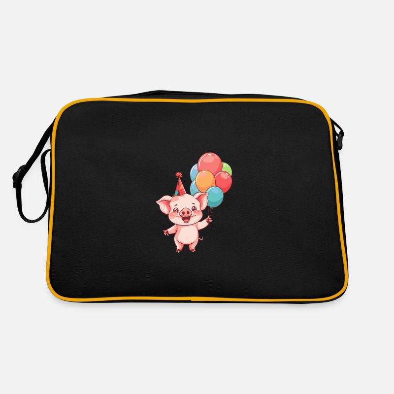 Cochon Anniversaire Bande Dessinée Sac Retro