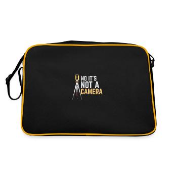 Non Ce n’est pas un arpenteur-géomètre par caméra qui arpente - Sac Retro - noir/or - Dos