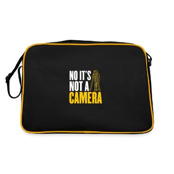 Non Ce n’est pas un arpenteur-géomètre par caméra qui arpente - Sac Retro - noir/or - Dos