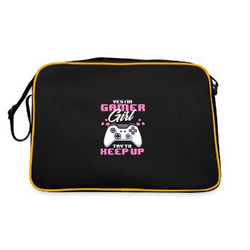 Yes I'm A Gamer Girl Funny Video Gamer Girls - Retro Bag - black/gold - Back