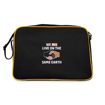 Humanity Tolerance Peace Equal rights - Retro Bag - black/gold - Back