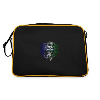 Lesotho - Retro Tasche - Schwarz/Gold - Hinten