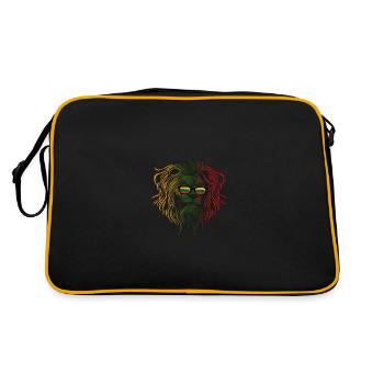 Litauen - Retro Tasche - Schwarz/Gold - Hinten