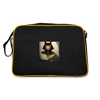 Cat - Angel - Transformation - Retro Bag - black/gold - Back