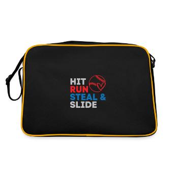 hit run baseball - Retro Bag - black/gold - Back