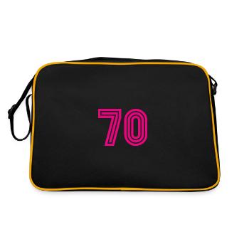 70. 70 ANS. 70e ANNIVERSAIRE. ANNIVERSAIRE 70 ANS. - Sac Retro - noir/or - Dos