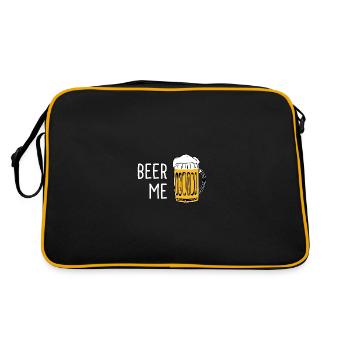 Beer Me Minimalist Beer Designs Cold Drinks - Retro Bag - black/gold - Back