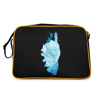 Randonnée Corse GR 20 carte GR20 corse rando gr20 - Sac Retro - noir/or - Dos