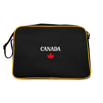 erable canada - Sac Retro - noir/or - Dos