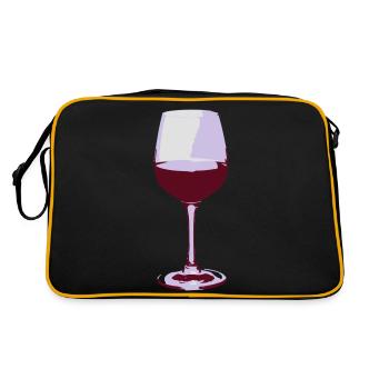 glass of wine - Sac Retro - noir/or - Dos