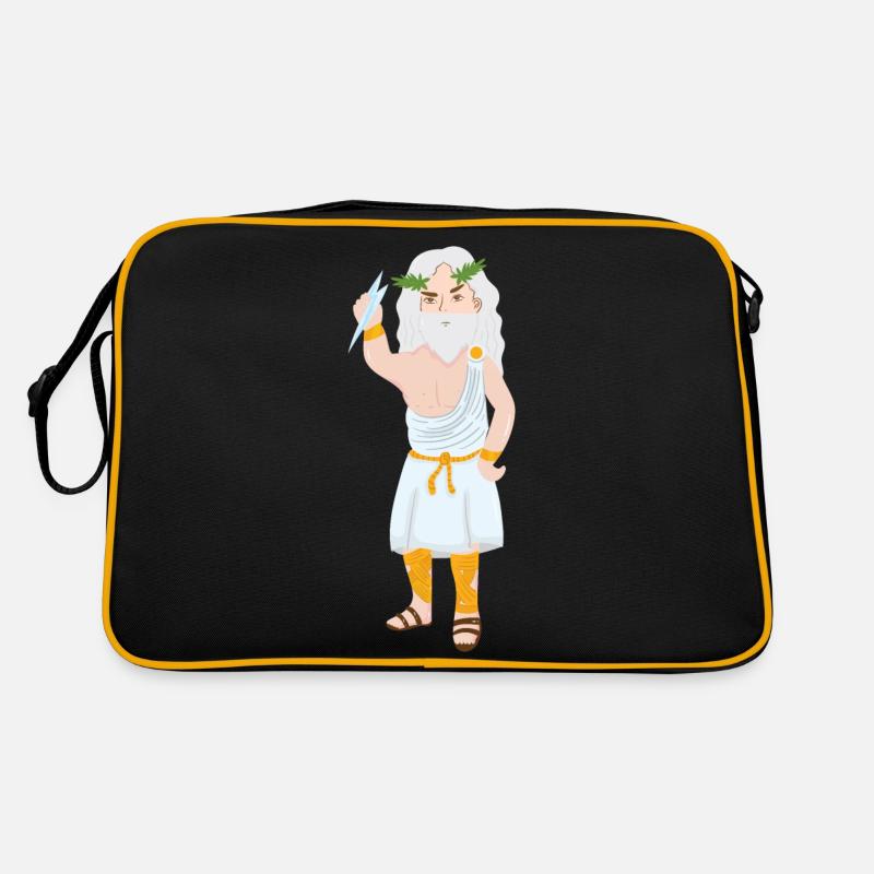 Zeus - Retro Tasche - Schwarz/Gold