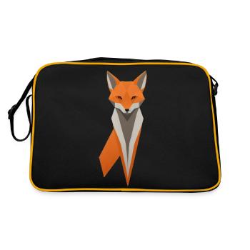 Conception géométrique du renard - Sac Retro - noir/or - Dos