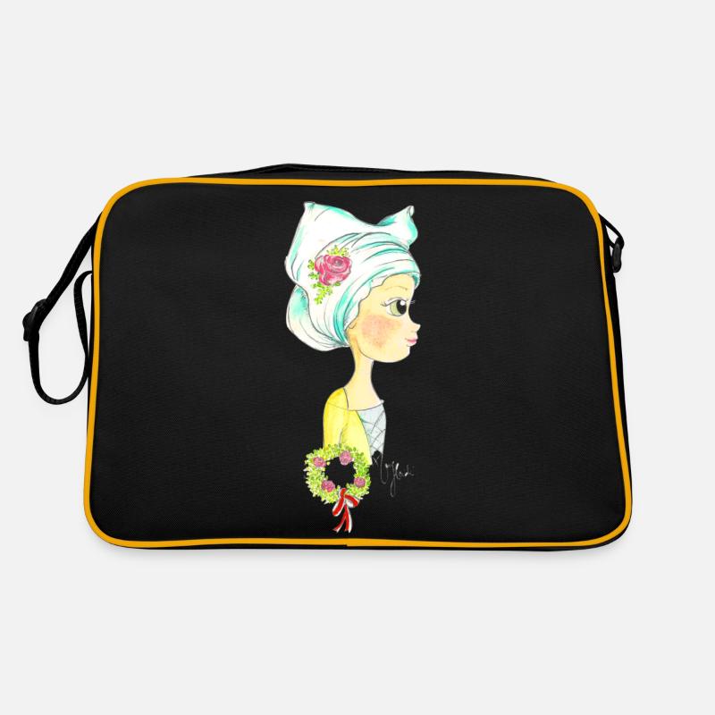 MAGD - Retro Tasche - Schwarz/Gold