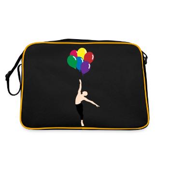 Luftballon - Retro Tasche - Schwarz/Gold - Hinten