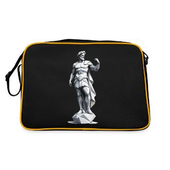 Greek God - Low Poly Design - Retro Bag - black/gold - Back