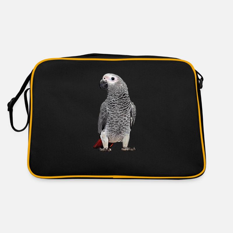 Afrikanischer Graupapagei Retro Tasche