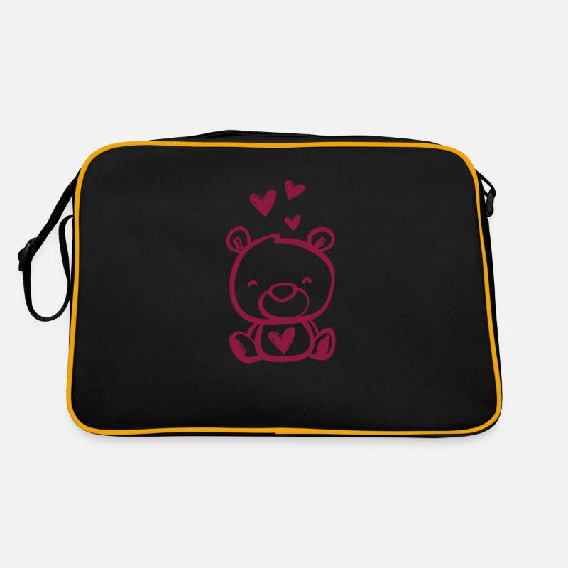 Herzchen Teddy Retro Tasche