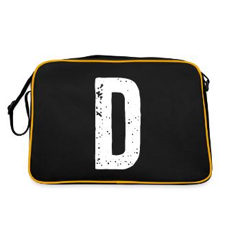Lettre D - Sac Retro - noir/or - Dos