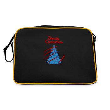 Blutige Weihnachten Fröhliche Weihnacht Horror - Retro Tasche - Schwarz/Gold - Hinten