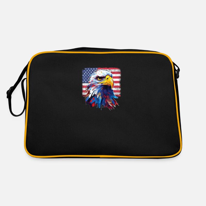 American Patriotic Eagle USA Flag 4th July Fathers Retro Tasche