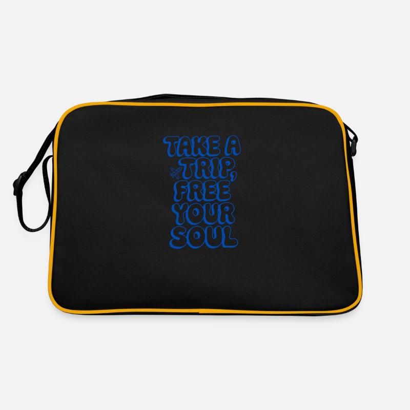 Reisen-Spruch-Eine Reise unternehmen... Retro Tasche