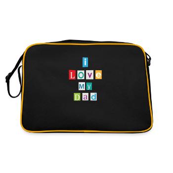 J’aime mon père - Sac Retro - noir/or - Dos