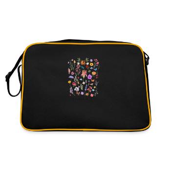 T-shirt floral Bloom with Grace - Collection Natur - Retro Bag - black/gold - Back